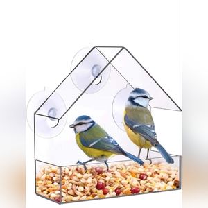 Clear Window Bird Feeder withStrong Suction Cups Wild BirdFeeder Bird Watching.